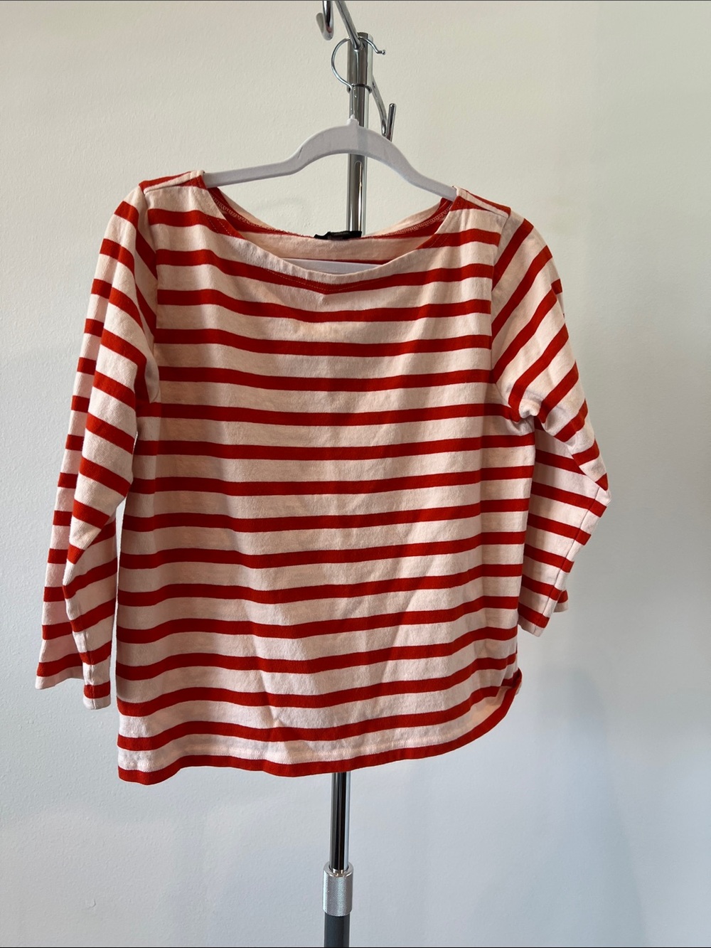 J. Crew Red and White Striped Top